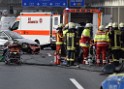 VU Auffahrunfall A 3 Rich Oberhausen kurz vor AS Koeln Dellbrueck P046